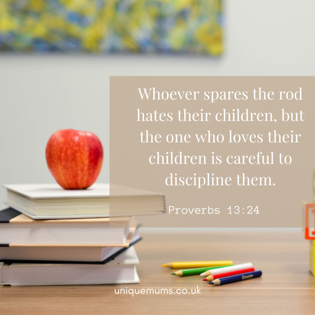 Whoever spares the rod hates their children, but the one who loves their children is careful to discipline them. - Proverbs 13:24 - bible verses for parents to be